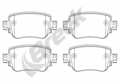 Комплект тормозных колодок, дисковый тормоз BRECK купить